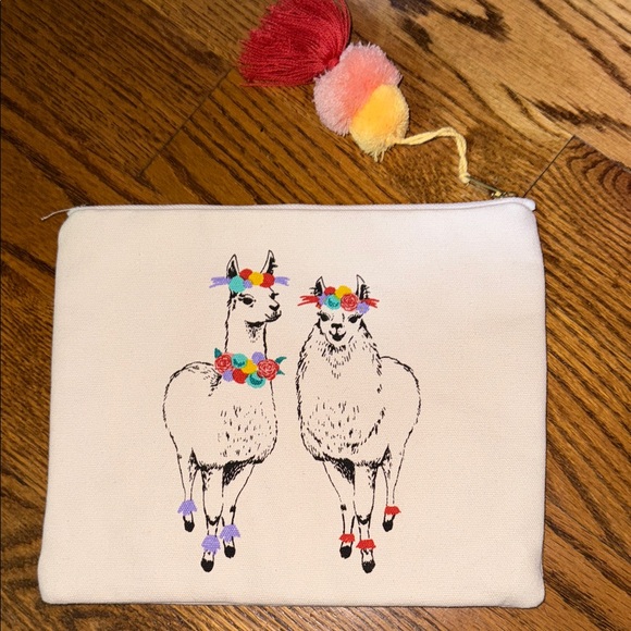 Paper source llama cotton pouch NWOT - Picture 1 of 6